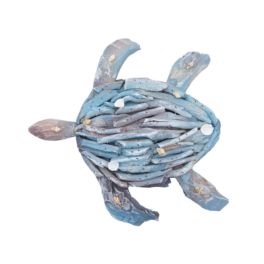 Painted Sea Turtle Driftwood Wall Decor