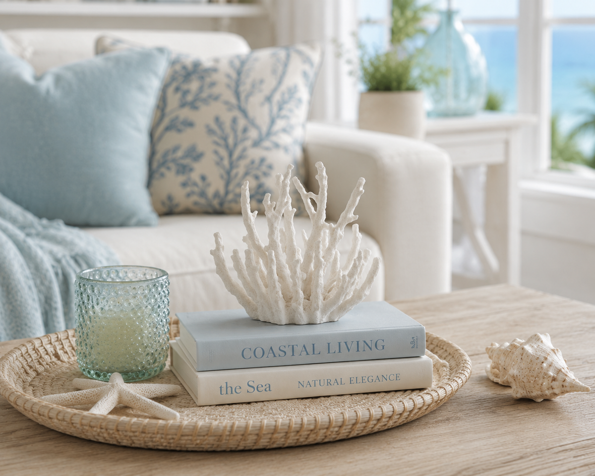 White Coral Decorative Figurine