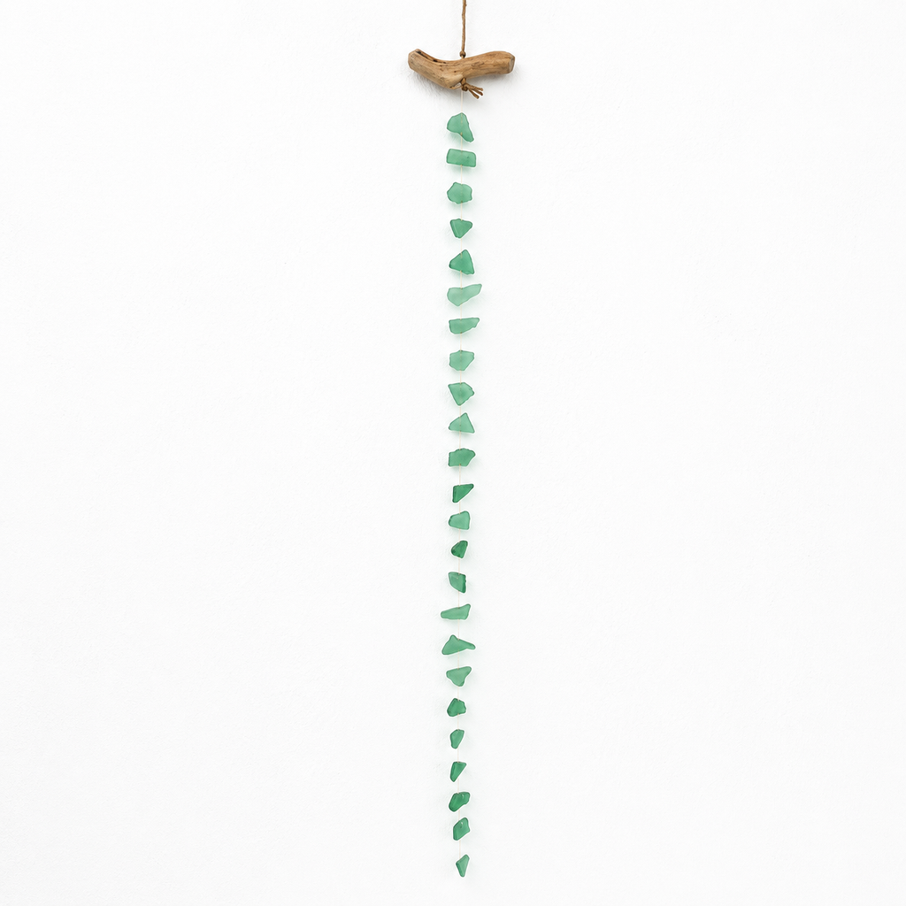 Hanging Long Sea Glass - Sea Green