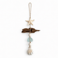 Hanging Sea Glass with Starfish & Shell
