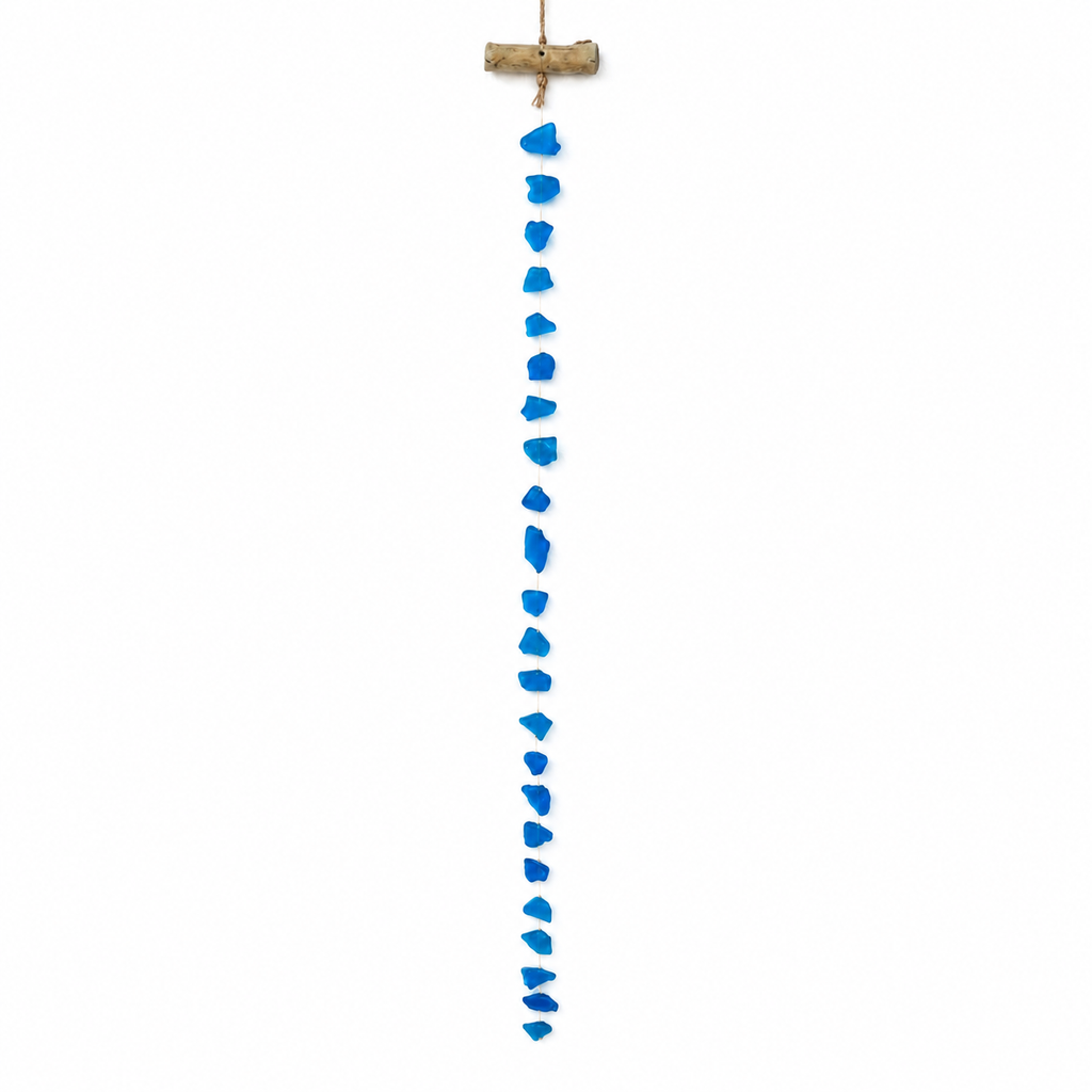 Hanging Sea Glass - Sea Blue